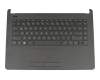 Keyboard incl. topcase DE (german) black/black mesh original suitable for HP 14-bw000