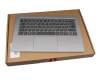 Keyboard incl. topcase DE (german) grey/silver with backlight original suitable for Lenovo Yoga 920-13IKB (80Y7002YGE)