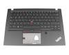 Keyboard incl. topcase DE (german) black/black with backlight and mouse-stick original suitable for Lenovo ThinkPad T490s (20NX002SGE)