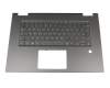 Keyboard incl. topcase DE (german) black/black with backlight original suitable for Lenovo Yoga 730-15IWL (81JS)