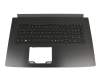 Keyboard incl. topcase DE (german) black/black with backlight (GTX 1050) original suitable for Acer Aspire 7 (A717-71G)