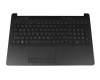 Keyboard incl. topcase DE (german) black/black original suitable for HP 250 G7