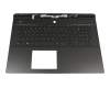 Keyboard incl. topcase DE (german) black/black with backlight original suitable for Dell G7 17 (7790)