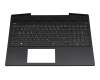 Keyboard incl. topcase DE (german) black/black with backlight original suitable for HP Pavilion Gaming 15-cx0000