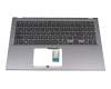 Keyboard incl. topcase DE (german) black/grey original suitable for Asus VivoBook F512DK