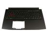 Keyboard incl. topcase DE (german) black/black with backlight original suitable for Acer Predator Helios 300 (PH315-51)