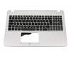Keyboard incl. topcase DE (german) black/silver original suitable for Asus VivoBook D540SA