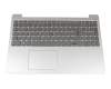 Keyboard incl. topcase DE (german) grey/silver with backlight original suitable for Lenovo IdeaPad 330S-15ARR (81FB/81JQ)