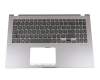 V192546KE1 original Sunrex keyboard incl. topcase GR (greek) black/grey