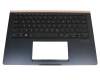 90NB0JT1-R30GE0 original Asus keyboard incl. topcase DE (german) black/blue with backlight