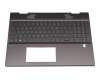 Keyboard incl. topcase DE (german) grey/anthracite with backlight original suitable for HP Envy x360 15-ds0007ng (6FA63EA)