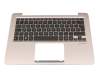 Keyboard incl. topcase DE (german) black/rosé with backlight original suitable for Asus ZenBook UX3410UQ
