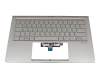 90NB0MP6-R31GE0 original Asus keyboard incl. topcase DE (german) silver/silver with backlight