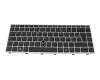 Keyboard FR (french) black/silver with backlight and mouse-stick original suitable for HP EliteBook 745 G5