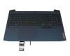 SN20X22278 original Lenovo keyboard incl. topcase DE (german) black/blue with backlight