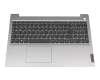 Keyboard incl. topcase DE (german) grey/silver Fingerprint original suitable for Lenovo IdeaPad 3-15IIL05 (81WE)