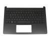 Keyboard incl. topcase DE (german) black/grey original suitable for HP 14s-dq0000