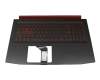 Keyboard incl. topcase US (english) black/red/black with backlight original suitable for Acer Predator Helios 300 (PH315-51)