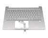 Keyboard incl. topcase DE (german) silver/silver with backlight original suitable for Acer Swift 3 (SF314-42)