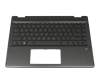 Keyboard incl. topcase DE (german) black/black with backlight original suitable for HP Pavilion x360 14-dh0400