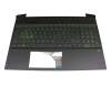Keyboard incl. topcase DE (german) black/black with backlight original suitable for HP Pavilion 15-ec1