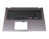 90NB0P52-R32GE0 original Asus keyboard incl. topcase DE (german) black/grey with backlight