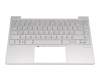 Keyboard incl. topcase DE (german) silver/silver with backlight original suitable for HP Envy 13-ba0000