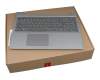 Keyboard incl. topcase DE (german) dark grey/silver original suitable for Lenovo IdeaPad L340-15API (81LW)