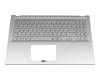 Keyboard incl. topcase DE (german) silver/silver with backlight original suitable for Asus VivoBook 15 X512JA