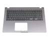 Keyboard incl. topcase DE (german) black/grey original suitable for Asus VivobBook 15 R521UA