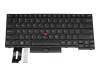 Keyboard US (english) black/black with backlight and mouse-stick original suitable for Lenovo ThinkPad T14 Gen 2 (20W0/20W1)