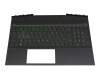Keyboard incl. topcase RU (russian) black/black with backlight original suitable for HP Pavilion Gaming 15-dk0000