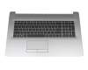 L91024-041 original HP keyboard incl. topcase DE (german) black/silver with backlight with ODD