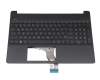 Keyboard DE (german) black original suitable for HP 15s-fq3000