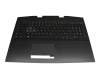 Keyboard incl. topcase DE (german) black/black with backlight original suitable for HP Omen 17-cb0185ng (1B2H6EA)