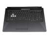 Keyboard incl. topcase DE (german) black/transparent/black with backlight original suitable for Asus FX706HC