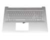 Keyboard incl. topcase DE (german) silver/silver original suitable for HP 17-cp0000