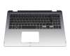 Keyboard incl. topcase DE (german) black/grey with backlight original suitable for Asus VivoBook Flip 15 TP510UQ