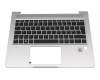 L44547-041 original HP keyboard incl. topcase DE (german) black/silver with backlight
