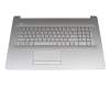 Keyboard incl. topcase DE (german) silver/silver original suitable for HP 17-by4000