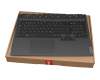 Keyboard incl. topcase DE (german) black/black with backlight original suitable for Lenovo Legion 5-15ARH05 (82B5)
