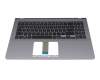 Keyboard incl. topcase DE (german) black/silver/yellow with backlight silver/yellow original suitable for Asus VivoBook S15 X530UF
