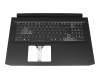 Keyboard incl. topcase DE (german) black/white/black with backlight original suitable for Acer Nitro 5 (AN515-54-78TL)