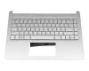 Keyboard incl. topcase DE (german) silver/silver original suitable for HP 14s-dq1000