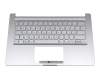 Keyboard incl. topcase DE (german) silver/silver with backlight original suitable for Asus VivoBook 14 F403FA