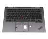 Keyboard incl. topcase UK (english) black/grey with backlight and mouse-stick original suitable for Lenovo ThinkPad X1 Yoga 5th Gen (20UB/20UC)