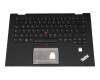Keyboard incl. topcase DE (german) black/black with backlight and mouse-stick original suitable for Lenovo ThinkPad X1 Yoga 2nd Gen (20JD0026GE)