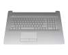 Keyboard incl. topcase DE (german) silver/silver with backlight original suitable for HP 17-by3000