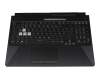 Keyboard incl. topcase DE (german) black/transparent/black with backlight original suitable for Asus TUF F15 FX506LH