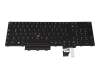 Keyboard DE (german) black/black matte with backlight and mouse-stick original suitable for Lenovo P15 Gen 2 (20YQ/20YR)